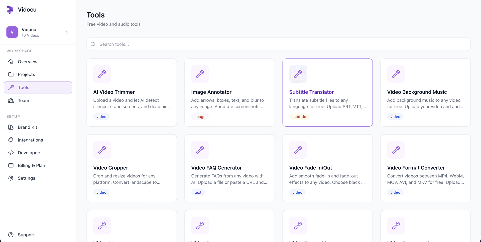 Vidocu free online video tools